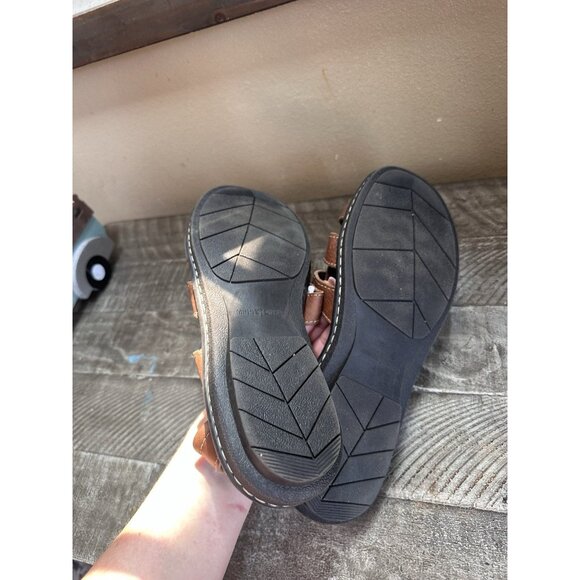 Minnetonka Sandals Womens Shoes Leather Brown Fisherman Open Toe Narrow 12 WW - Picture 5 of 5